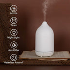 Essential Oil Diffusers, Aromatherapy Diffuser for Essential Oils, 100ml Oil Diffusers for Large Room - 5 Timers, Warm Ambient Light, Auto-Off