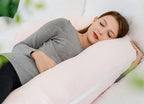 INSEN Pregnancy Pillow,Maternity Body Pillow with Velvet Cover,C Shaped Body Pillow for Sleeping (Cozy Velvet-Pink)