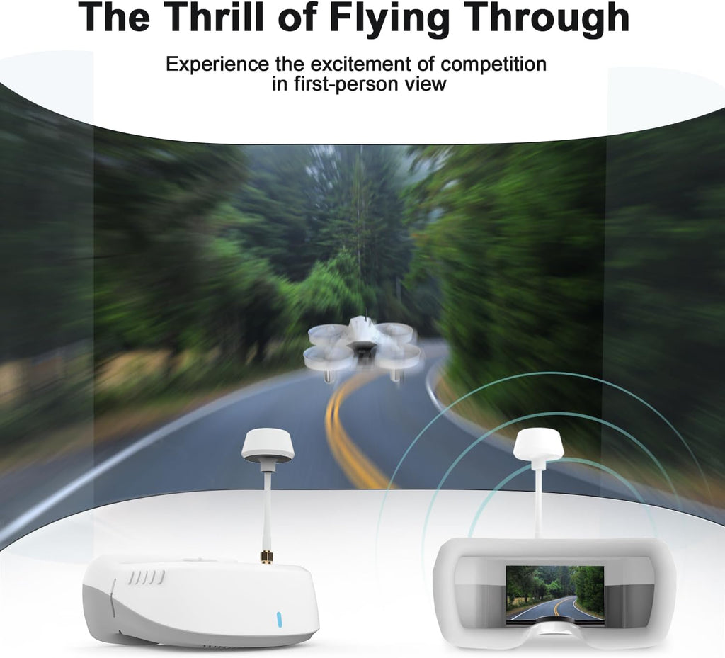 APEX FPV Drone Kit, Drone with Goggles,Brushed FPV Racing drone for Beginners,Low-Latency 5.8G Transmission, Drop-Resistant,VR70-2.0