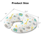 Little Grape Land Nursing Pillow for Infants, Breastfeeding Pillows, Baby Support Pillow for Nursing, Bottle Feeding, Tummy Time with Machine Washable Cover & Breathable Filling (Woodland Animals)