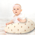 Hooyax Muslin Nursing Pillow Covers 2 Pack, Soft and Breathable Nursing Covers for Breastfeeding Pillows, Adorable Infant Feeding Pillow slipcover for Baby Boy and Girls (Brown Rainbow)