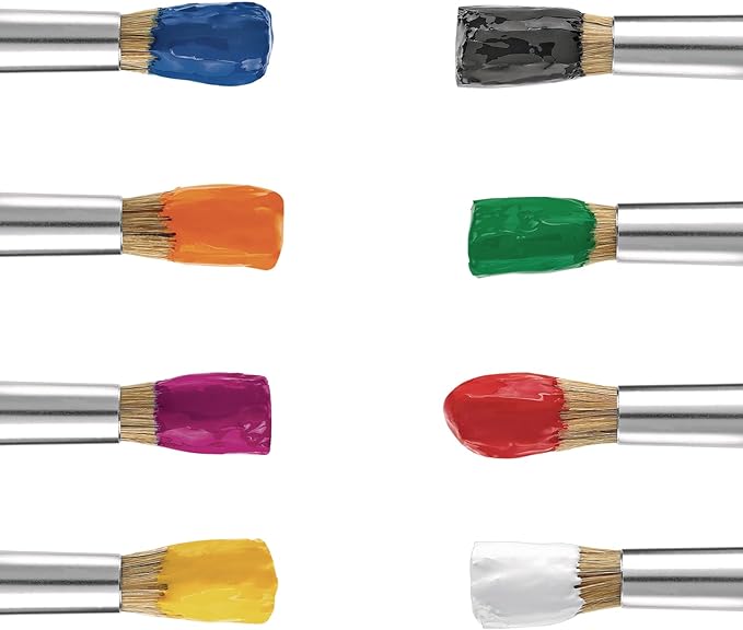 Colorations Paraben-Free Simply Washable Tempera Paint, Rainbow Plus 8 Pack, Matte Finish, Classroom Supplies, Vibrant Colors, Non-Toxic, Washes Off Easily, School, Craft, Art Supply Set, Each 16oz