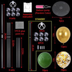 TONIFUL 4 Set Sage Green Gold Balloon Centerpieces for Table,Balloon Stand Centerpiece Table Decorations for Birthday Baby Shower Woodland Party Decorations Christmas