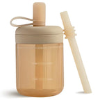 Moonkie Silicone Toddler Sippy Cup Training Cup with Straw Lid | BPA-Free Drop-Proof Cup | Baby Led Weaning | 5 oz, 1 Pack