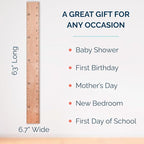Wooden Growth Chart for Wall - Size Height Chart for Kids, Growth Measuring Board and Kids Height Wall Chart, Growth Chart for Kids, Height Chart for Wall - Natural (63"x6.7")