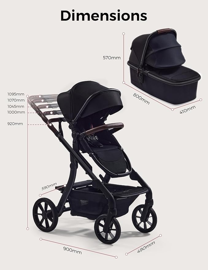 Momcozy ChangeGo Baby Stroller, Convertible Single-to-Double-to-Wagon Stroller with 23 Configurations, Seat Included, Large PU Wheels, All-Wheel Suspension ＆ Extendable UPF50+ Canopy