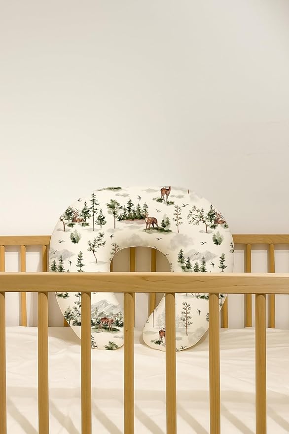 Nursing Pillow Covers 2 Pack, Breastfeeding Pillow Slipcovers Soft and Stretchy, Nursing Covers for Baby Girls Boys Newborn