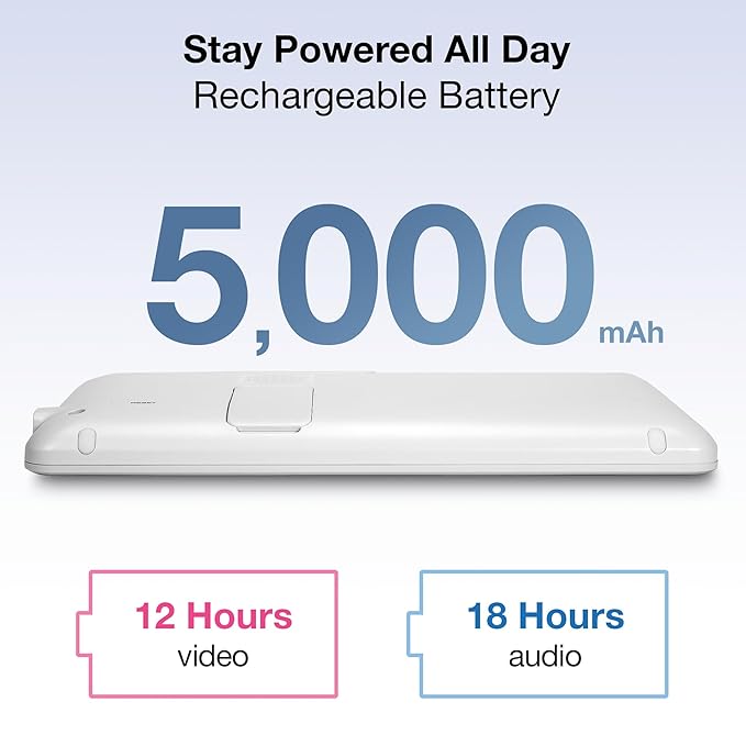 VTech Video Baby Monitor with 7" Color LCD Screen, Rechargeable Battery, Video Streaming, Audio Streaming, Pan-Tilt-Zoom, Touch Multi-Color Night Light, Two-Way Talk, Long Range: Advanced Max Blue