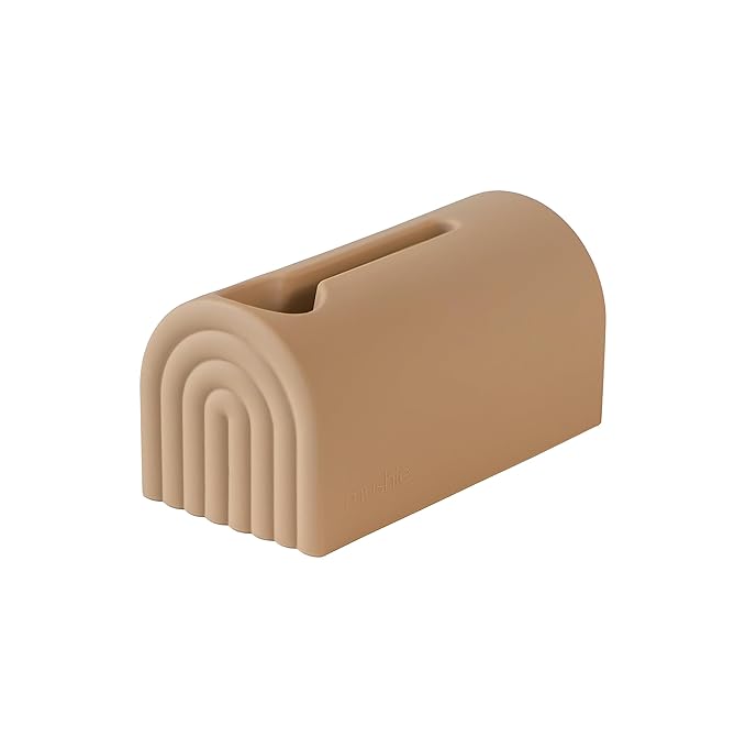 mushie Bath Spout Cover | Soft Silicone Bathtub Faucet Safety Guard for Kids | Universal Fit (Natural)