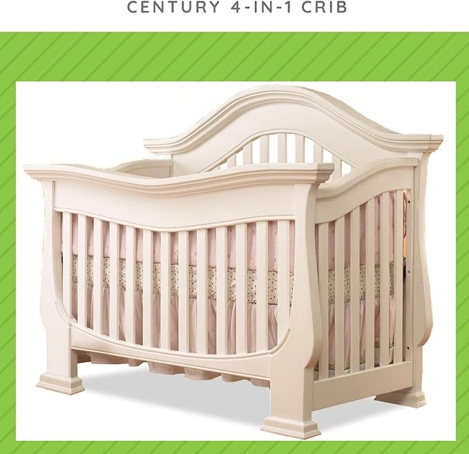 Full-Size Conversion Kit Bed Rails for Sorelle Convertible Cribs - Solid Wood Rail - Toddler and Adult Bed Rail for Full-Size Beds - Essential Nursery & Baby Furniture (Model #215, French White)