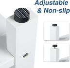 Psilvam Poly Lumber Shower Bench, Shower Stool with Storage Shelf, Shower Benches for Inside Shower Water Resistant & Non-Slip Design Shower Chair Seat for Bathroom, Living Room (White)