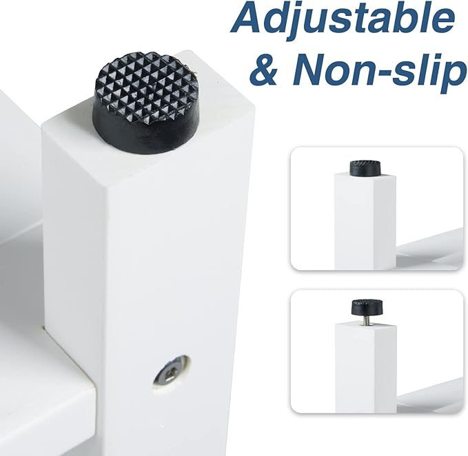 Psilvam Poly Lumber Shower Bench, Shower Stool with Storage Shelf, Shower Benches for Inside Shower Water Resistant & Non-Slip Design Shower Chair Seat for Bathroom, Living Room (White)