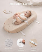 Blissful Diary Muslin Baby Changing Pad with Waterproof Lining Foam, Diaper Changing Table Pad with Cover for Dressers (Sunshine, Avocado)