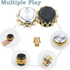 Metal Fidget Spinner for Adults, Small Mini Hand Toys, Copper Gear Linkage Fidget Blocks, Stacking Extendable Fingears Gyro, Bearing, Autism Sensory ADHD Anxiety Reduce