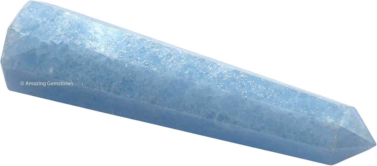 Amazing Gemstone Blue Calcite Celestite Crystal Towers ~ Natural Healing Crystal Point Obelisk for Reiki Healing and Crystal Grid (3 to 4 INCH)