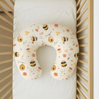 Nursing Pillow Covers 2 Pack, Breastfeeding Pillow Slipcovers Soft and Stretchy, Nursing Covers for Baby Girls Boys Newborn (Honeybee Dreams)