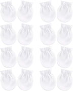 BQUBO Newborn Infant Toddler Mittens No Scratch Cotton Elastic Wrist Gloves Hypoallergenic for 0-6 Months Baby Boys Girls