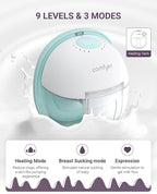 Heated Breast Pump Hands Free, Industry-Leading Heating Tech, Innovative Magnetic Charging Base, App Discreet Control, 20pcs Breastmilk Storage Bags Included, Hospital-Grade Suction, 2 Pack