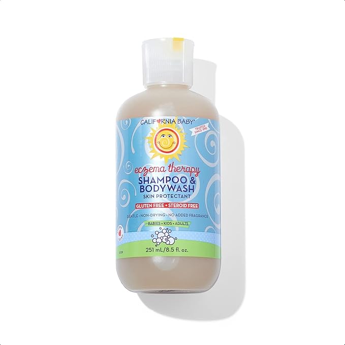 California Baby Eczema Body Wash & Shampoo | Gentle Steroid-Free Eczema Treatment | Colloidal Oatmeal + Aloe Vera | 100% Plant-Based | 8.5 oz.