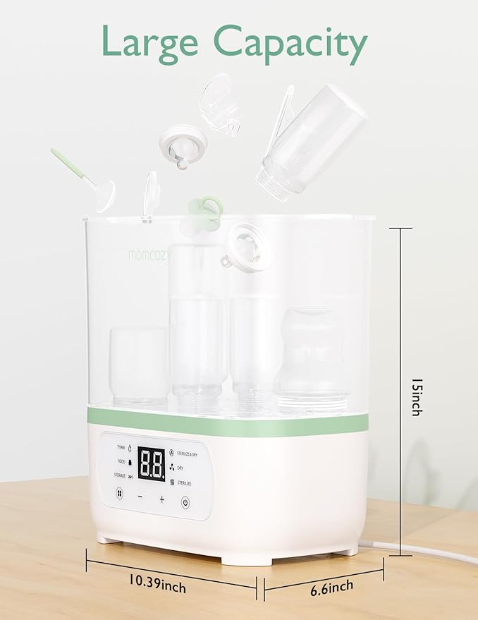 Momcozy Bottle Sterilizer and Dryer, 8-in-1 Electric Steam Baby Bottle Sterilizer for Baby Bottles, Baby stuffs & Breast Pump Accessories