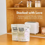 Naeiae Pop Organic Snack, Rice Puffs Teething Snack for Babies & Toddlers (100% Korean Rice, Naturally Gluten-Free, No Oil) Wholesome Baby Teether Food, Nutritious Finger Snacks for 6 Months to 2 Years, 5-Pack