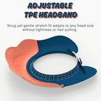 Baby Shower Cap - Waterproof Bath Visor for Toddlers 1-3 Years, Extra Soft Silicone Hair Washing Hat for Kids, Keep Water Out of Eyes(Animal Design) (Blue)