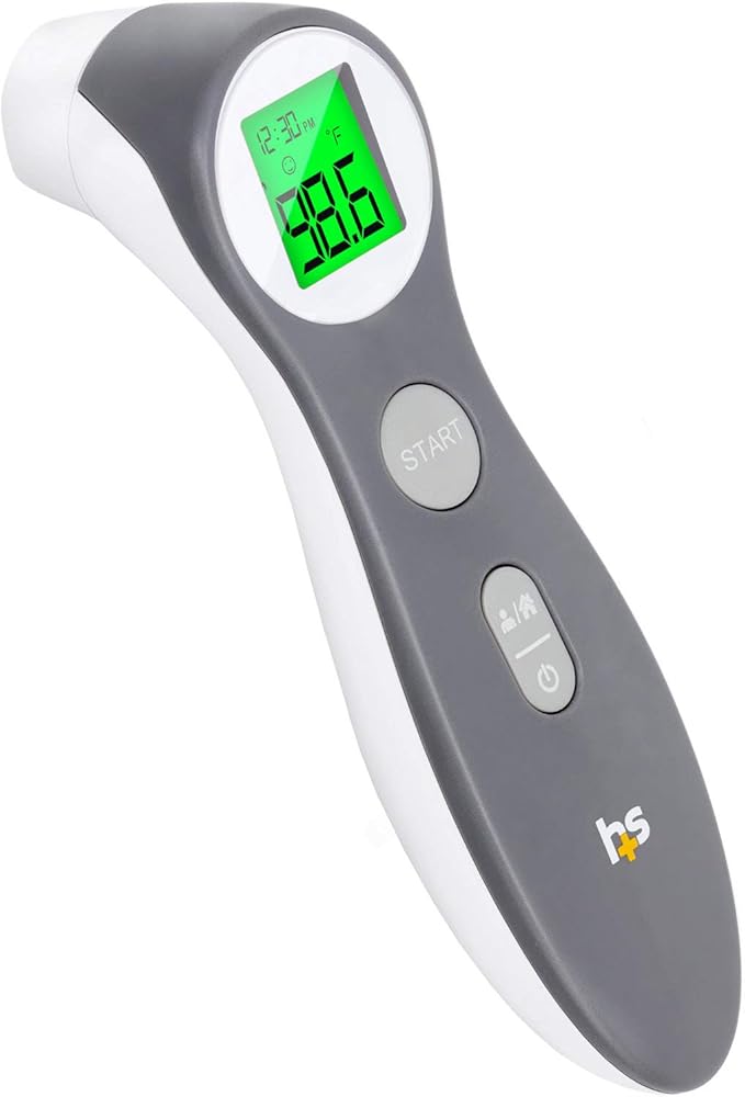 HealthSmart Digital Thermometer for Adults and Children, Forehead Infrared Temperature Gun to Test Objects or Air