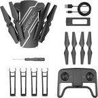 DEERC D20 Mini Drone for Kids with 720P HD FPV Camera Remote Control Toys Gifts for Boys Girls with Altitude Hold, Headless Mode, One Key Start Speed Adjustment, 3D Flips 2 Batteries, Black