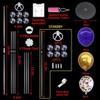 TONIFUL 4 Set Purple Gold Balloon Centerpieces for Table,Balloon Stand Kit for Graduation Decorations 2025 Class of 2025 Party Decorations,New Year,Anniversary,Birthday Decoration