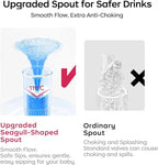 bc babycare Straw Sippy Cups for Toddler, No Spill Sippy Cups for Baby 1+ Year Old, Transition Weighted Sippy Cup with Straw and Strap, 10oz/300ml, Yellow