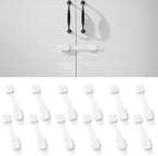Inaya 12-Pack Child Proof Locks for Cabinet Doors, Drawers, Fridge, Toilet Seat, Dishwasher, Trash Can, Cupboard - 3M Adhesive - No Drilling - Baby Proofing Cabinet Locks