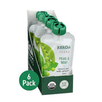 Kekoa Foods Peas & Mint Baby Food Purée | 100% USDA Certified-Organic Vegetarian Squeeze Pouch | Organic, Non-GMO, Gluten-Free, Vegan | Fiber & Protein Boosting First Food for Babies | 3.5 oz