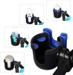 Accmor Stroller Cup Holder with Phone Holder, Bike Cup Holder, Universal Cup Holder for Uppababy Nuna Doona Strollers, 2-in-1 Cup Phone Holder for Stroller, Bike, Wheelchair, Walker, Scooter