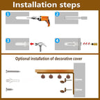 Anti Tip Furniture Anchors for Baby Pet Proofing,Furniture Wall Anchor Furniture Dresser Bookshelf Falling Prevention Device for Children (Brown)