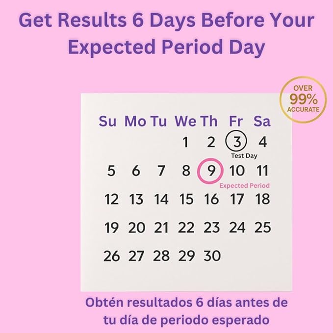 Early Detection Pregnancy Midstream – Over 99% Accurate hCG Rapid Test – Pack of 3 Pruebas de Embarazo de Detección Temprana – Más del 99% de Precisión