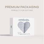 Comfy Cubs Muslin Burp Cloths 20" x 10", Pack of 10 - Large, 6-Layer, Ultra Absorbent 100% Cotton for Baby Drool and Messes - Soft, Safe & Gentle Baby Burp Cloths for Boys & Girls - Slate