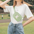 YOOLIFE Gifts for Girls - Preppy Teenage Girl Gifts, Green Initial Crossbody Bag