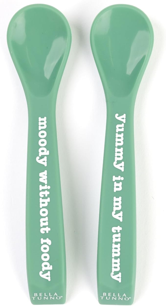 Bella Tunno Silicone Suction Bowl & Spoons for Toddlers & Babies, Food Grade BPA Free Silicone, Non Slip Base, Microwave & Dishwasher Safe, Ideal Baby-Led Weaning Bowl, Miss Mess/Love First Bite