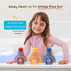 Honeysticks Kids Bubble Bath 3 Pk (Blue, Red, Yellow): Non-Toxic, Plant Based, Non Irritating - Changes Water Color and Creates Super Foaming Bath Bubbles - Safe for Toddlers 1-3, Kids 4-8, Bath Toys