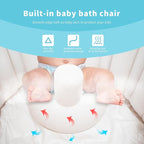 Inflatable Baby Bath Seat for Sitting Up XL, Inflatable Soft Tub for 12-24 Months, Anti - Collision with Temperature Sensing, Portable Toddler Bath Support for Home & Travel