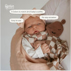 Parker Baby Cable Knit Nylon Headbands 5 Pack | Soft, Stretchy & Comfortable Bows for Girls | Adjustable, Soft to Touch & Knotted Headbands for Baby Girls | Baby Headwraps for Girls | Multiple Colors