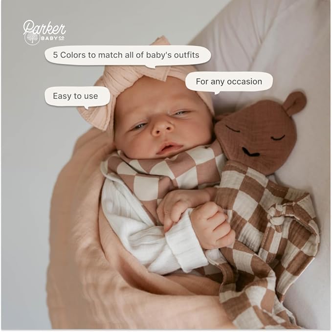 Parker Baby Cable Knit Nylon Headbands 5 Pack | Soft, Stretchy & Comfortable Bows for Girls | Adjustable, Soft to Touch & Knotted Headbands for Baby Girls | Baby Headwraps for Girls | Multiple Colors