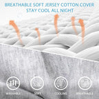 Chilling Home Pregnancy Pillow, 55in Pregnancy Pillows for Sleeping, U Shape Body Pillows for Adults, Maternity Pillow for Pregnant Women, with Grey Jersey Cotton Removable Cover