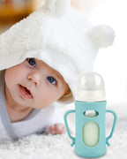 Silicone Sleeves with Handles for Pigeon Glass Bottle, 3 Pack Anti Breakage Baby Bottle Holder, 8.1oz