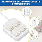Outlet Covers Baby Proofing, 48 Pack Child Proof Plug Socket Covers Electric Plug Protectors Safety Caps with Hidden Pull Handle, for US 3-Prong, Snail