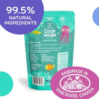 Mobi Little Whale Bubble Bath, Tropical Fruity Scent Kids Body Wash, Gentle Moisturizing Tub Foam for All Skin Type, GMO-Free, Stain-Free, Fun Aquamarine Color, 8 fl oz