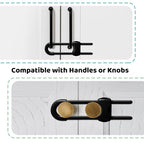 Baby Proofing Cabinets, Sliding Cabinet Locks for Babies, Adjustable U Shaped Baby Safety Locks, Childproof Cabinet Latch for Kitchen, Bathroom, Drawer, Cupboard Doors Knobs & Handles (6 Pack Black)