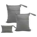 ALVABABY 3pcs Baby Cloth Diaper Wet/Dry Bags|Waterproof Reusable with Two Pockets|Travel, Beach, Pool, Daycare, Soiled Baby Items,Yoga，Gym Bag for Swimsuits or Wet Clothes 3L-B29