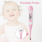 Clinical Digital Thermometer for Adults and Babies, Oral Armpit and Rectal Temperature Thermometer for Fever with Alarm, Flexible Tip