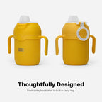 Comotomo Toddler Tumbler 8oz Insulated Sippy Cup with Silicone Straw and Spout, Yellow (Yellow)